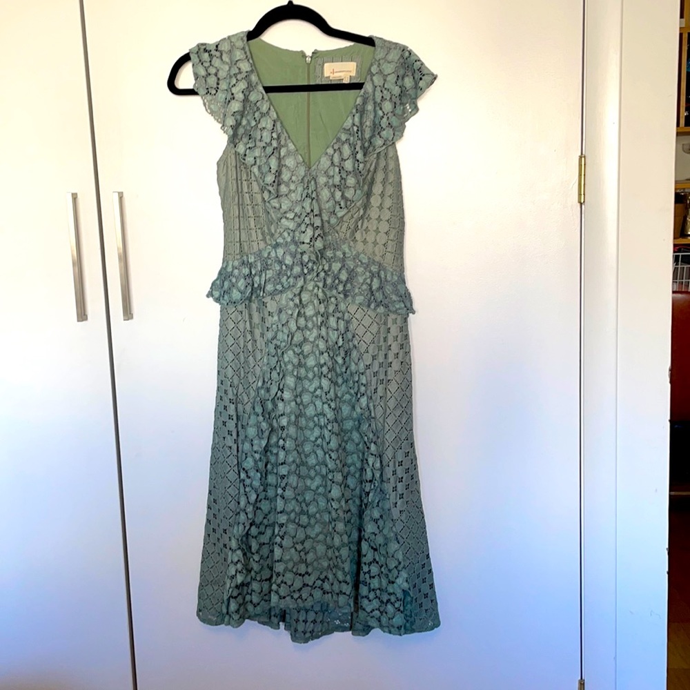 Anthropologie eyelet lace dress